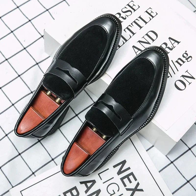 Lennard Leather Penny Loafers – Men’s Classic Slip-On Dress Shoes