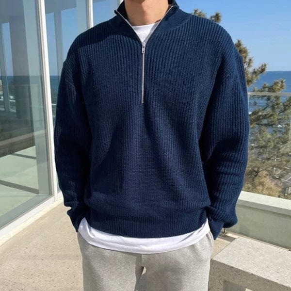 William - Old Money Zipper Sweater Men