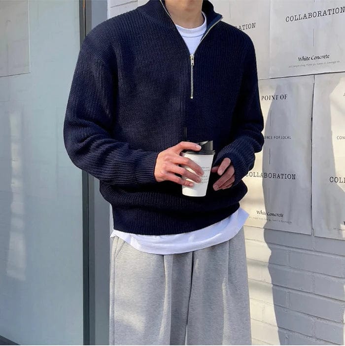 William - Old Money Zipper Sweater Men