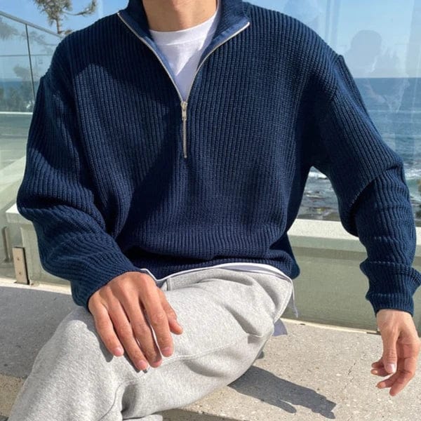 William - Old Money Zipper Sweater Men