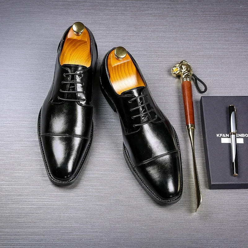 Classic Gentleman Oxfords – Men’s Formal Leather Dress Shoes