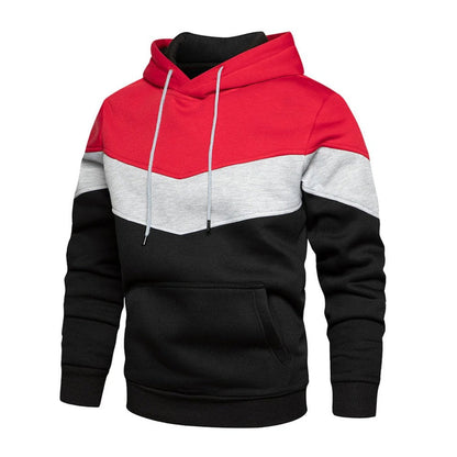 Men's casual sports sweatshirt with hood and pockets