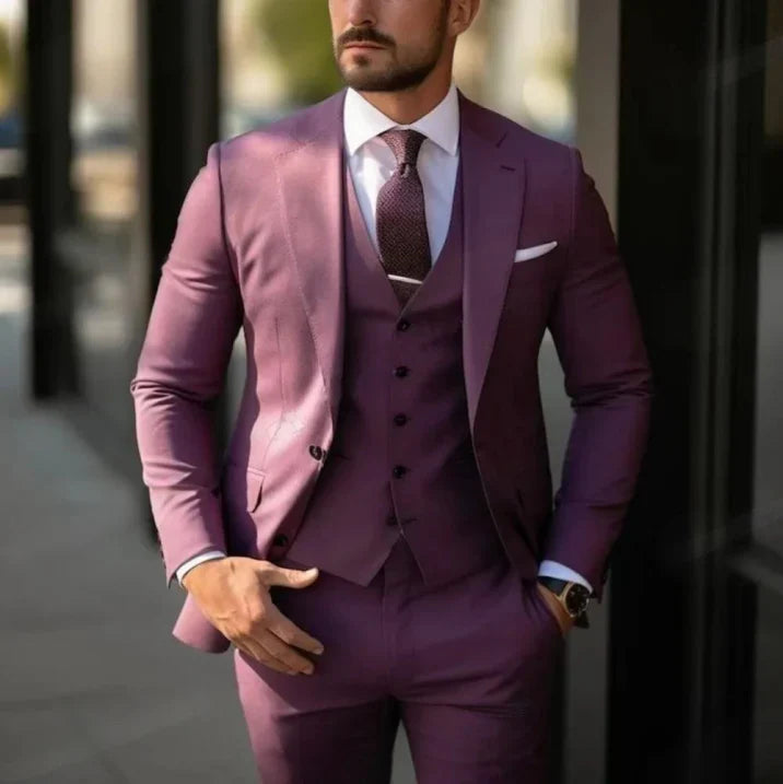 Men’s Stylish 3-Piece Wedding Guest Suit | Classic Fit