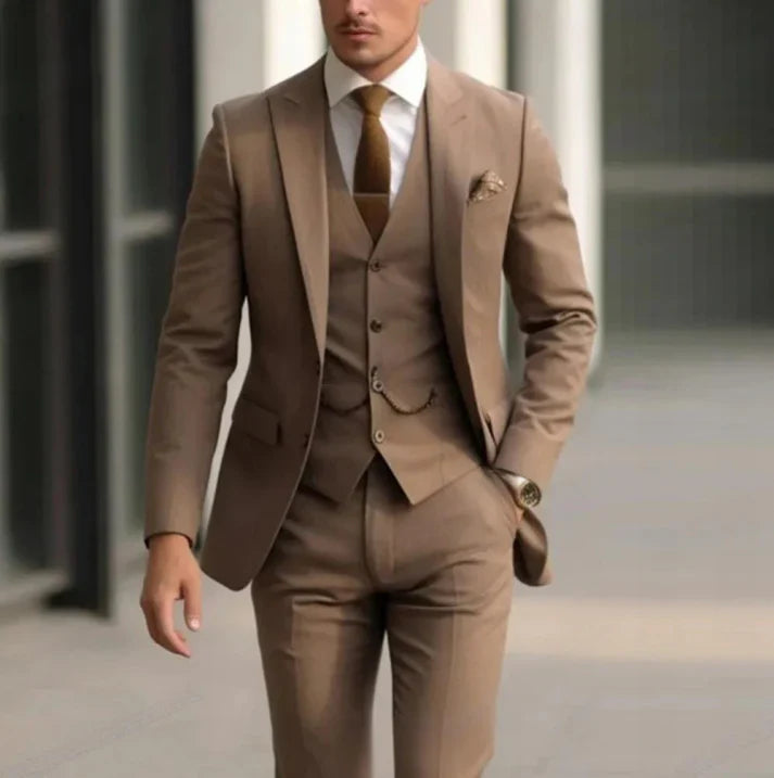 Men’s Stylish 3-Piece Wedding Guest Suit | Classic Fit