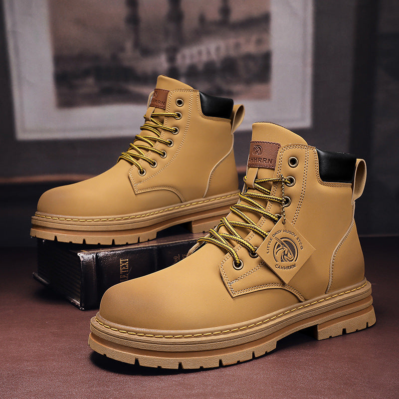 Men’s Warm Winter Boots Shoes – Durable Lace-Up Boots for Cold Weather