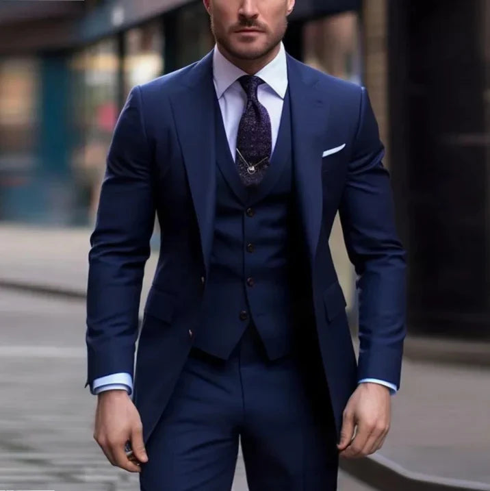 Men’s Stylish 3-Piece Wedding Guest Suit | Classic Fit