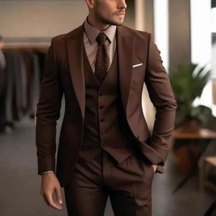 Men’s Stylish 3-Piece Wedding Guest Suit | Classic Fit