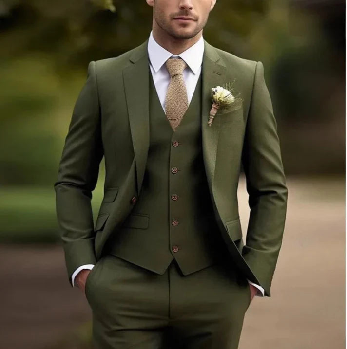Men’s Stylish 3-Piece Wedding Guest Suit | Classic Fit