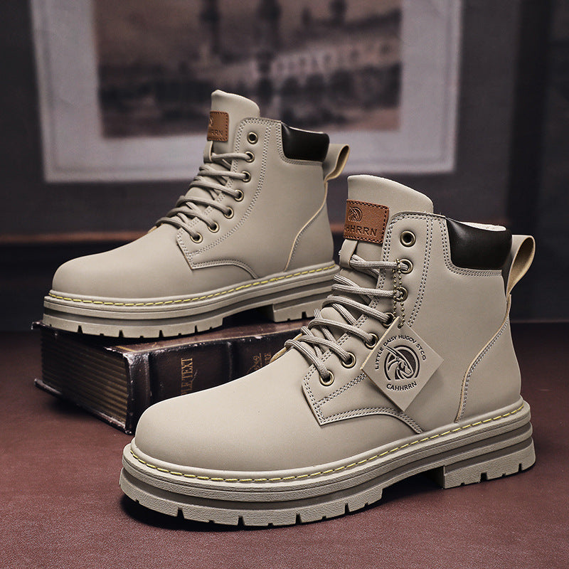 Men’s Warm Winter Boots Shoes – Durable Lace-Up Boots for Cold Weather