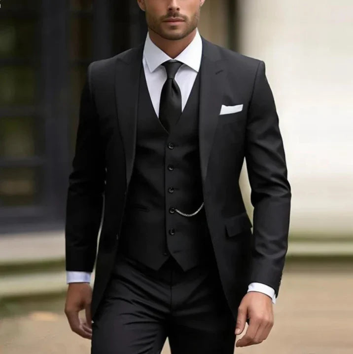 Men’s Stylish 3-Piece Wedding Guest Suit | Classic Fit