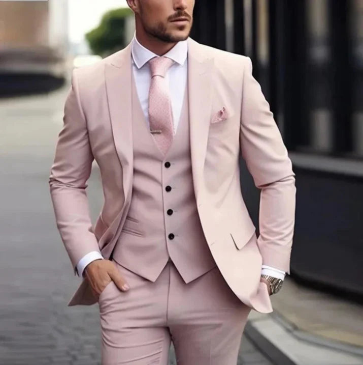 Men’s Stylish 3-Piece Wedding Guest Suit | Classic Fit