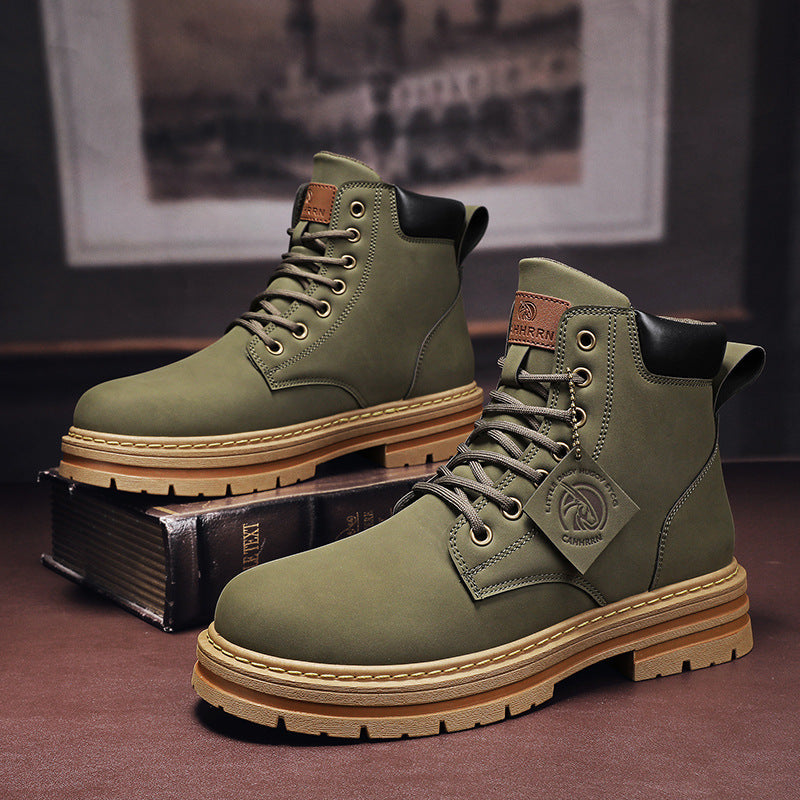 Men’s Warm Winter Boots Shoes – Durable Lace-Up Boots for Cold Weather