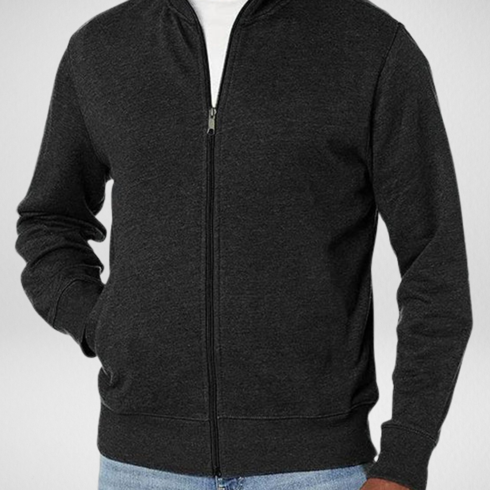 Men’s Full-Zip Vest – Soft Material with Zipper Closure