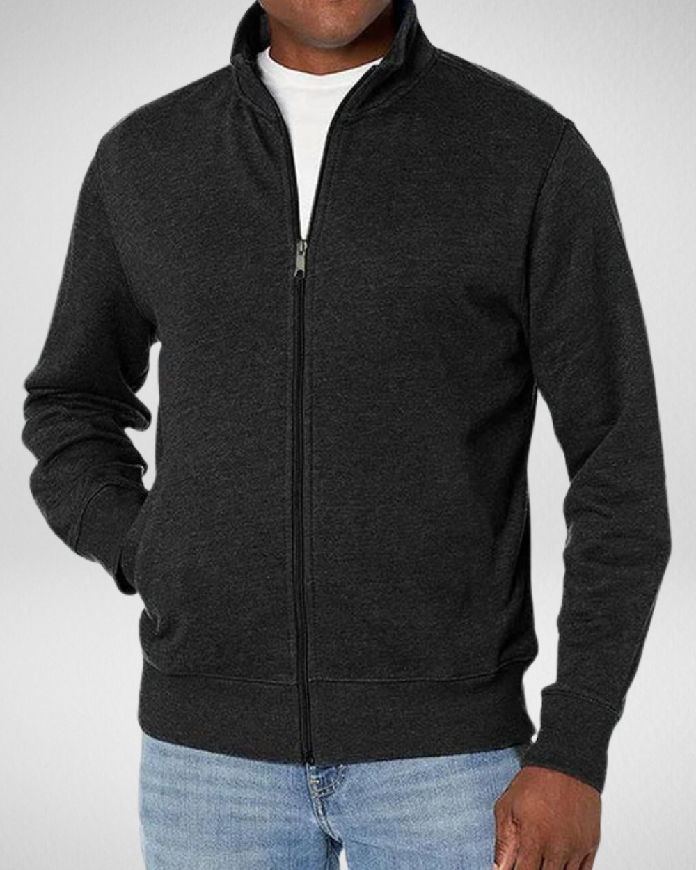 Men’s Full-Zip Vest – Soft Material with Zipper Closure