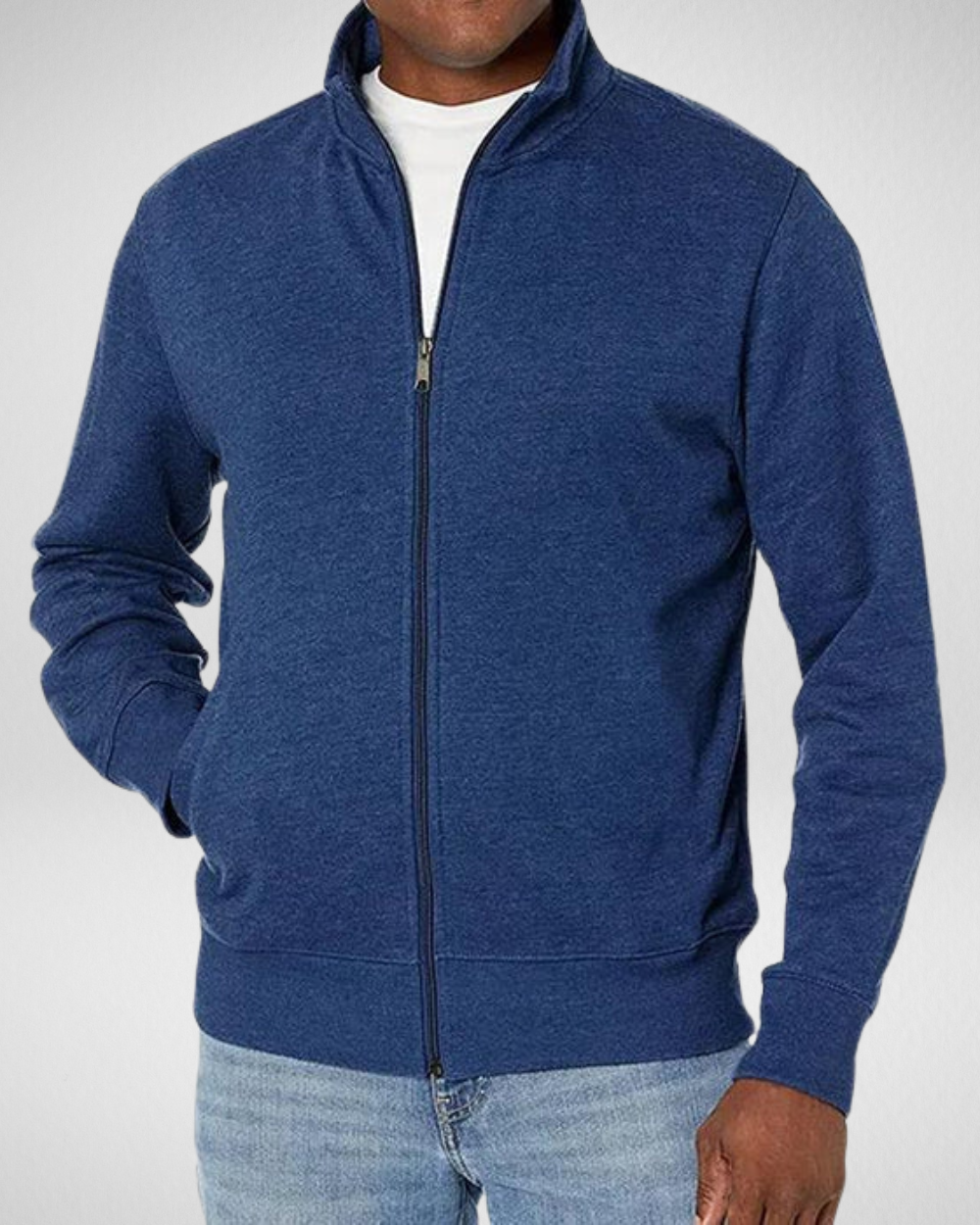 Men’s Full-Zip Vest – Soft Material with Zipper Closure