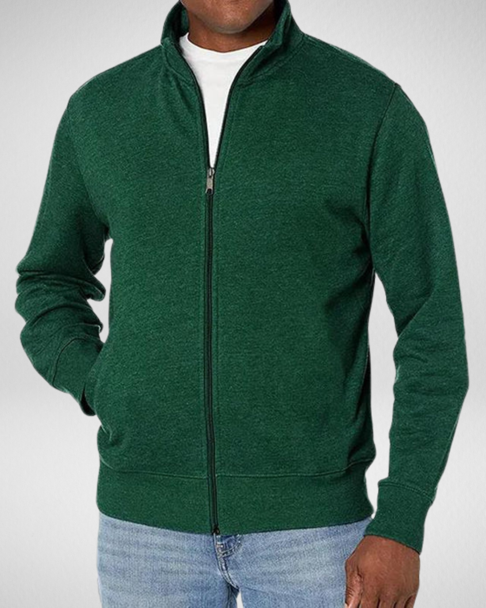 Men’s Full-Zip Vest – Soft Material with Zipper Closure
