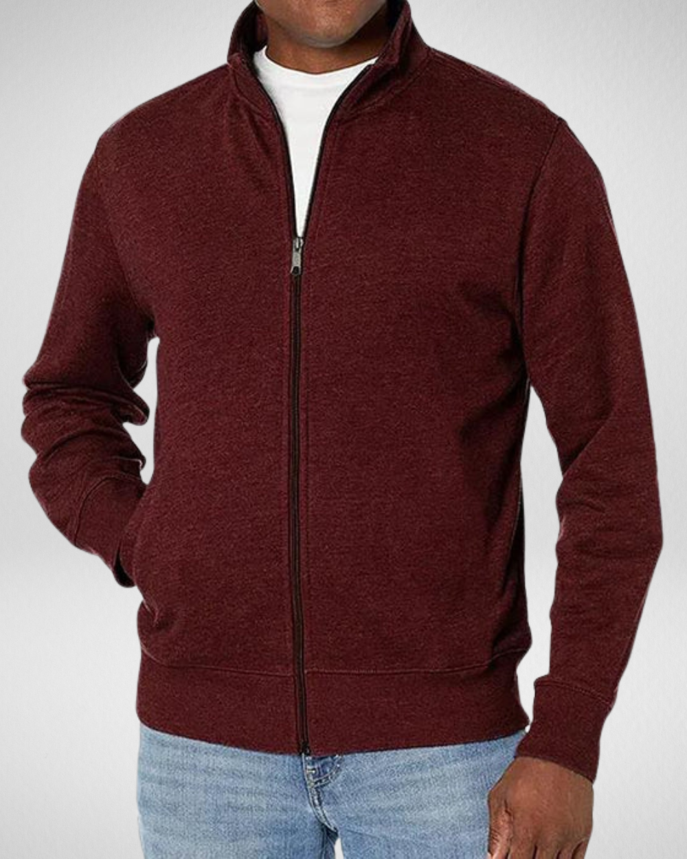 Men’s Full-Zip Vest – Soft Material with Zipper Closure