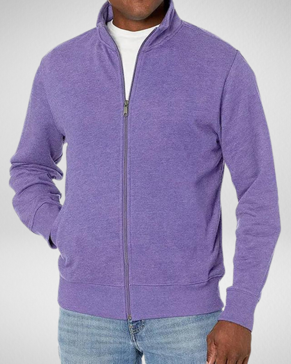 Men’s Full-Zip Vest – Soft Material with Zipper Closure