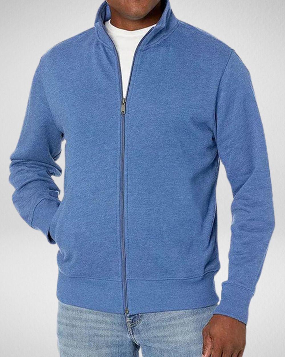 Men’s Full-Zip Vest – Soft Material with Zipper Closure