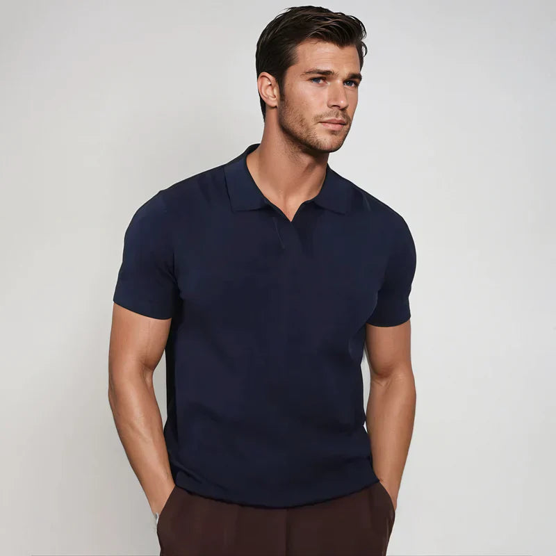 Classic Men Tailored Classi Buttonless Polo