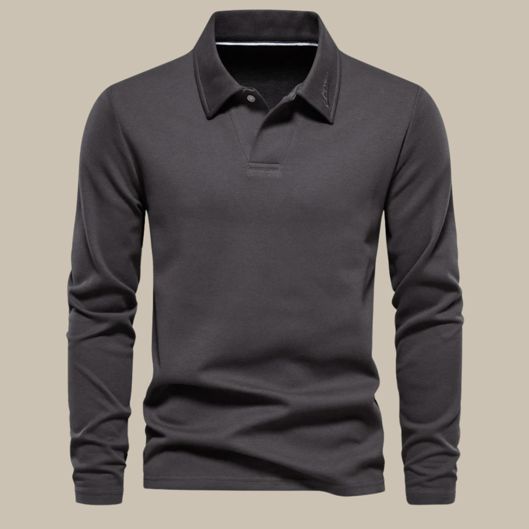 Men’s Long Sleeve Polo Shirt – Stylish Casual Wear