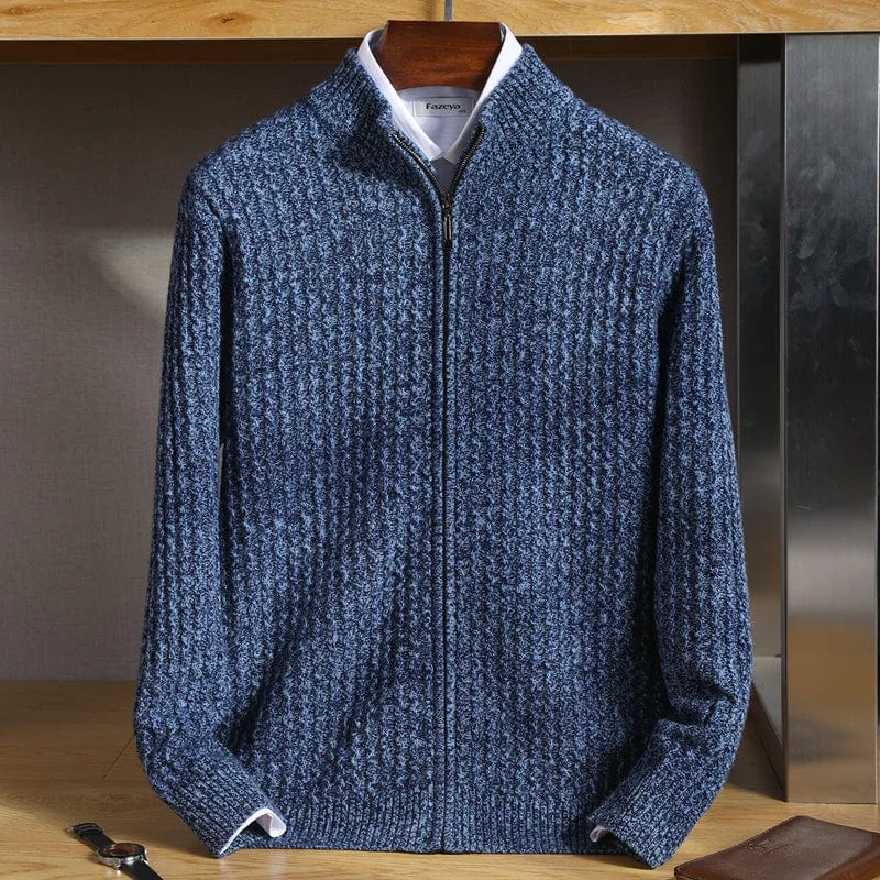 Quentin Men’s Old Money Wool Knit Cardigan Sweater – Classic & Timeless Style