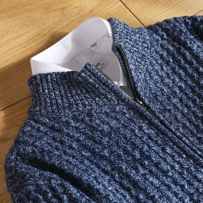 Quentin Men’s Old Money Wool Knit Cardigan Sweater – Classic & Timeless Style