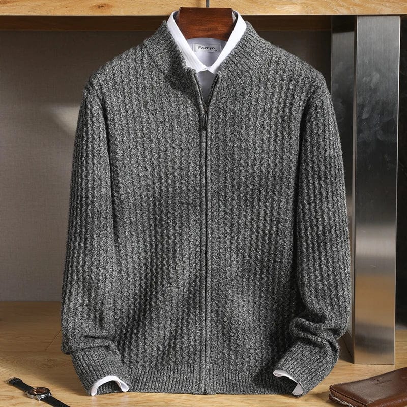 Quentin Men’s Old Money Wool Knit Cardigan Sweater – Classic & Timeless Style