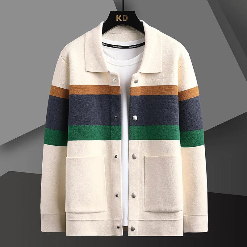 Ellison Striped Jacket – Men’s Casual Lightweight Striped Outerwear