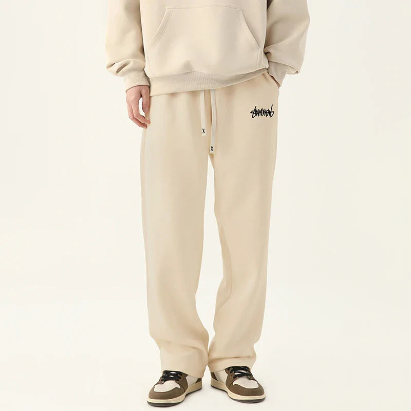 Men’s Straight Fit Joggers – Casual Drawstring Pants with Comfortable Relaxed Style