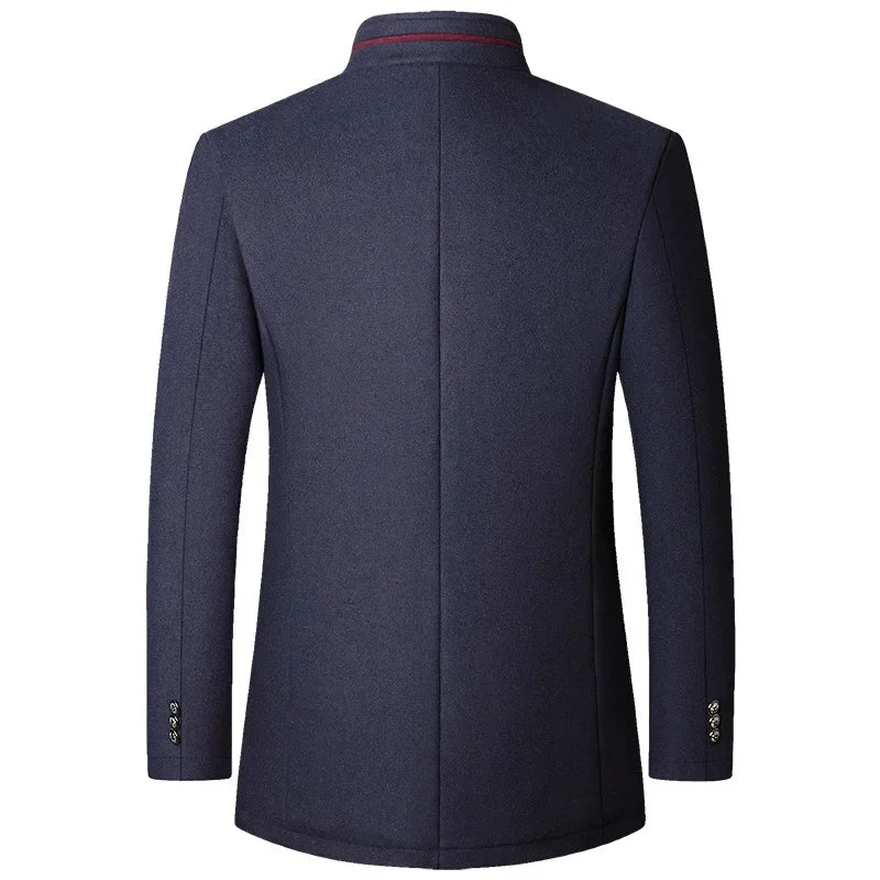 Men’s Cashmere Trench Coat – Luxury Long Winter Overcoat