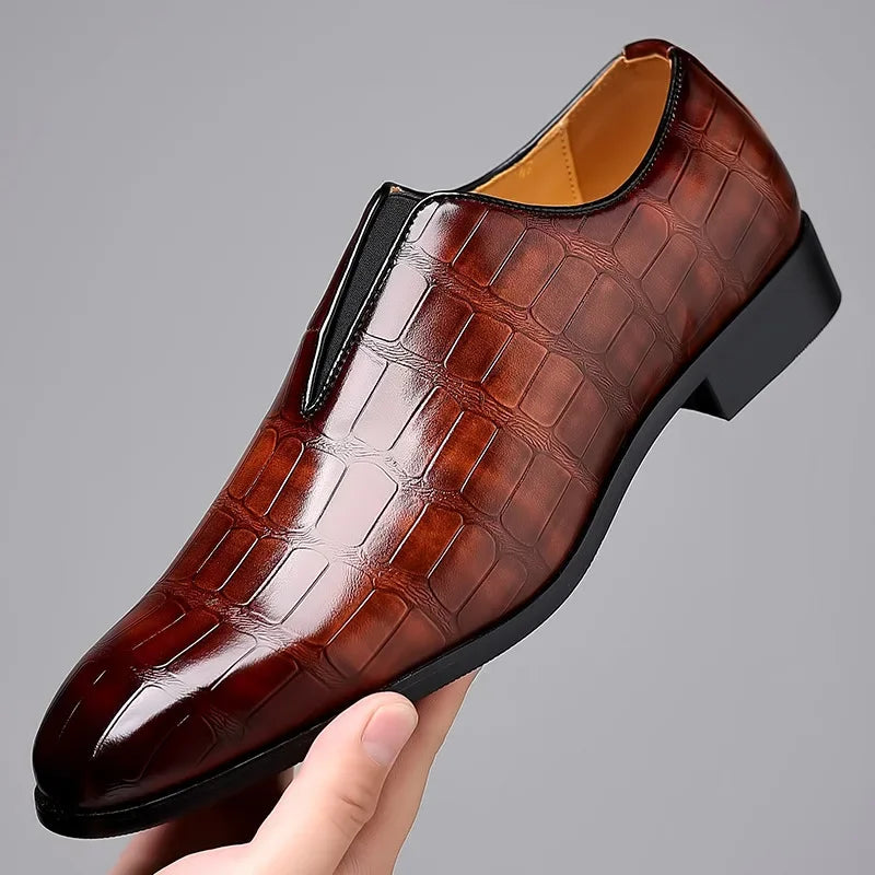 Sevilla Men’s Genuine Leather Loafers – Classic Slip-On Dress Shoes