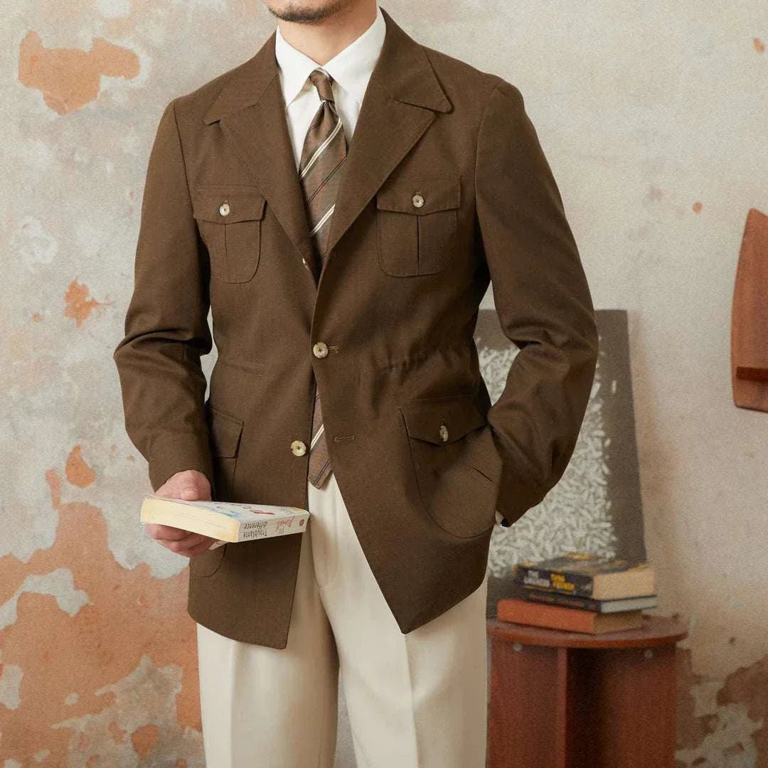 Old Money Vintage Coat for Men – Classic Autumn Jacket