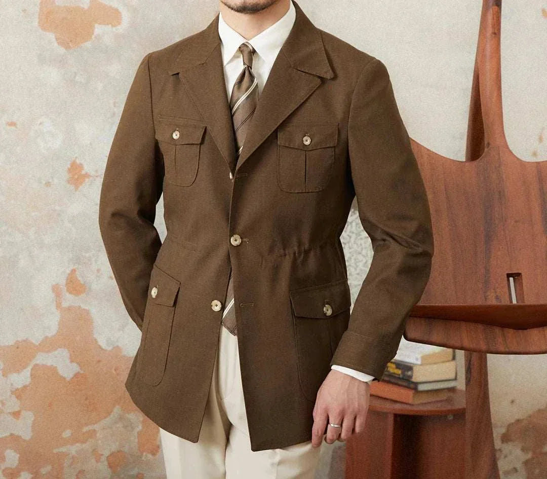 Old Money Vintage Coat for Men – Classic Autumn Jacket