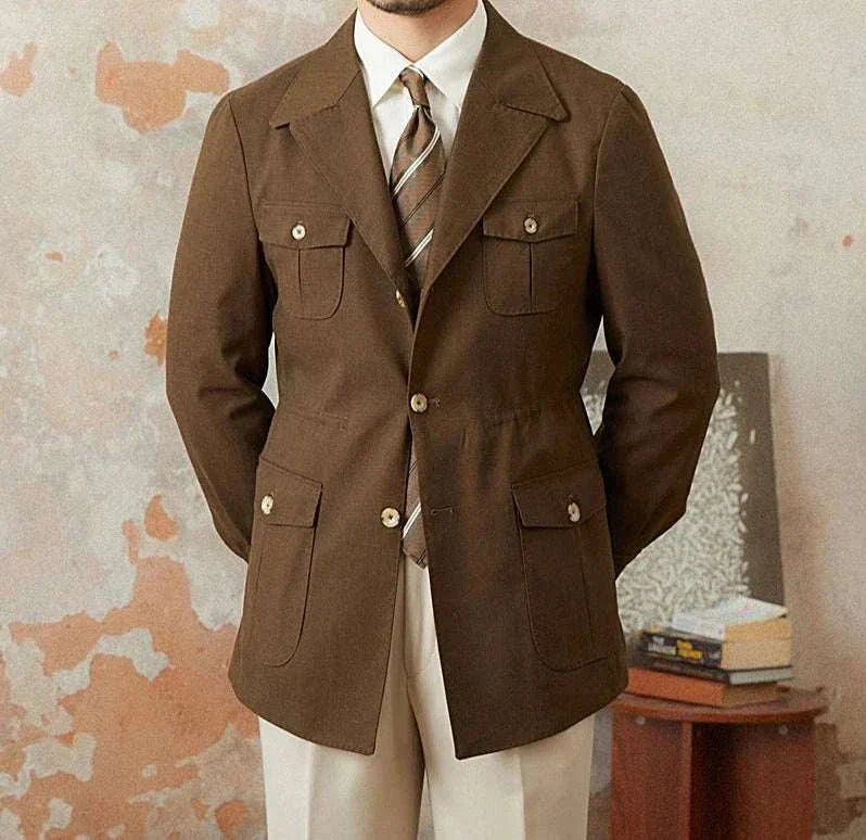 Old Money Vintage Coat for Men – Classic Autumn Jacket
