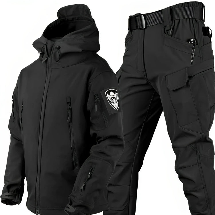 Men’s Tactical Windbreaker and Pants Set – Weather-Resistant Outdoor Outfit with Multiple Pockets