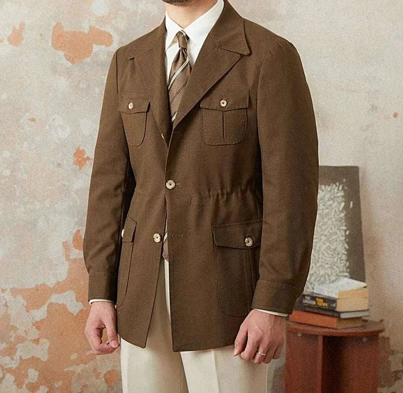 Old Money Vintage Coat for Men – Classic Autumn Jacket