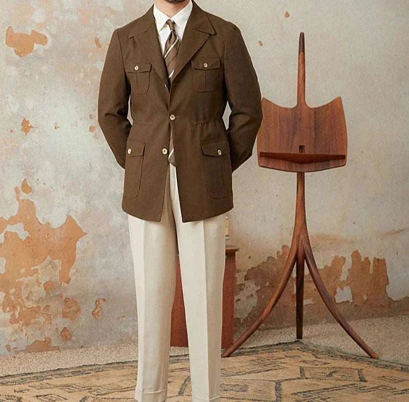 Old Money Vintage Coat for Men – Classic Autumn Jacket