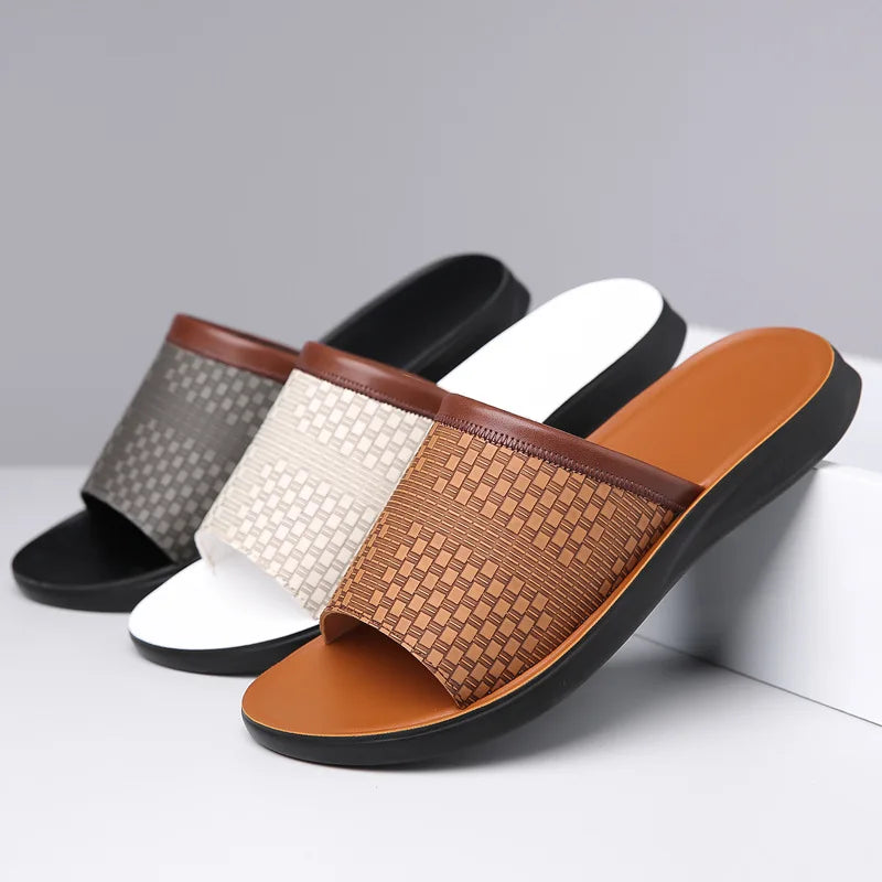 DolceVita Woven Sandals – Men’s Casual Leather-Style Sandals with Comfortable Breathable Design