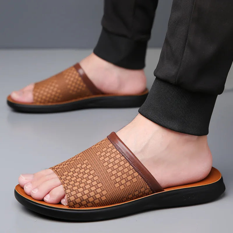 DolceVita Woven Sandals – Men’s Casual Leather-Style Sandals with Comfortable Breathable Design
