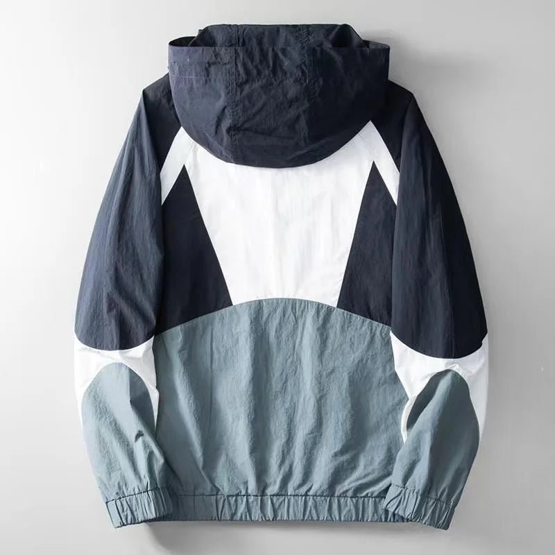 Venturo Colorblock Zipper Waterproof Rain Jacket