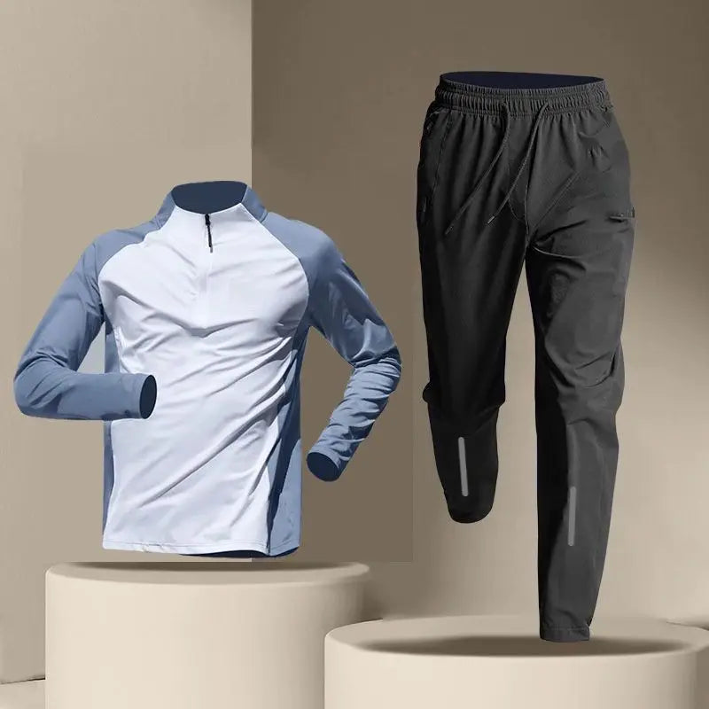 Men’s Quick-Dry Tracksuit – Two-Piece Training Set for Sports and Casual Wear
