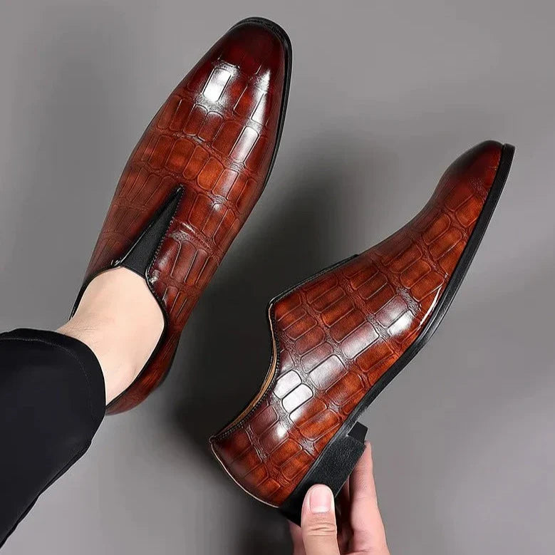 Sevilla Men’s Genuine Leather Loafers – Classic Slip-On Dress Shoes