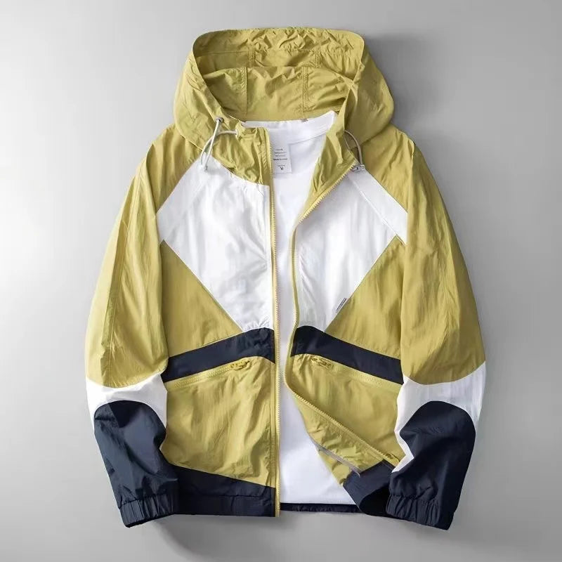 Venturo Colorblock Zipper Waterproof Rain Jacket