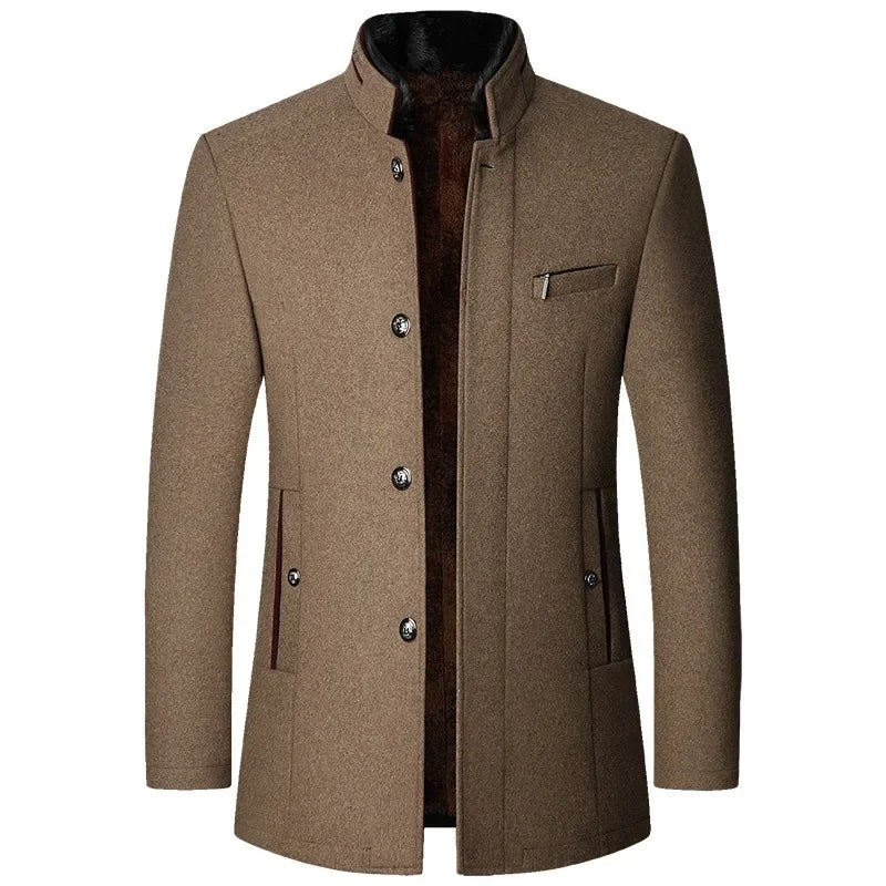 Men’s Cashmere Trench Coat – Luxury Long Winter Overcoat