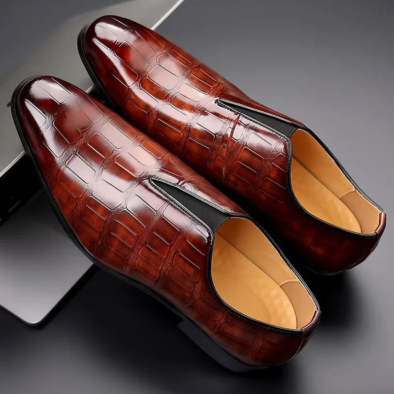 Sevilla Men’s Genuine Leather Loafers – Classic Slip-On Dress Shoes