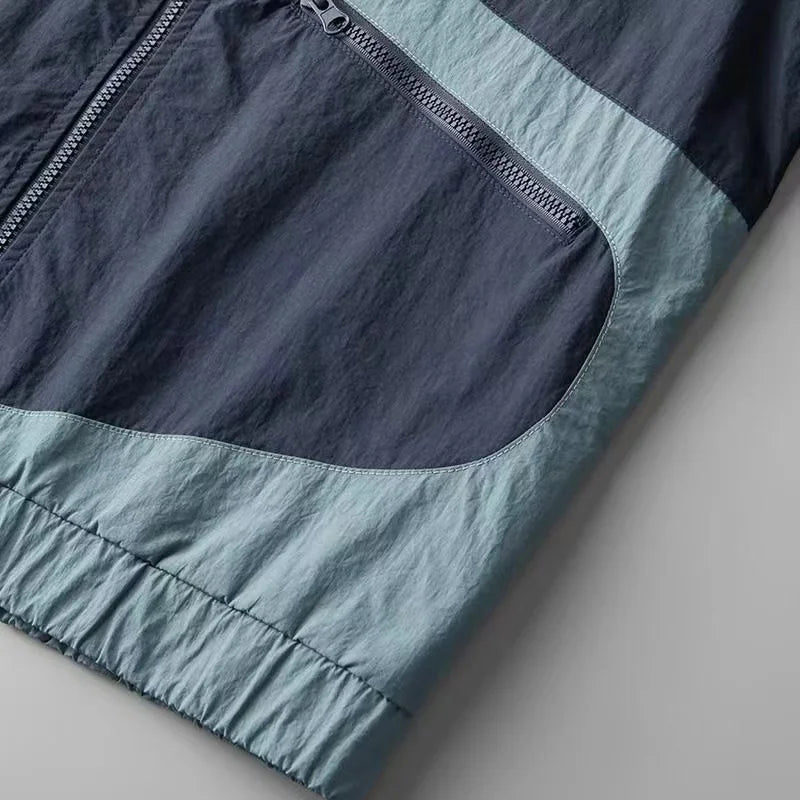 Venturo Colorblock Zipper Waterproof Rain Jacket