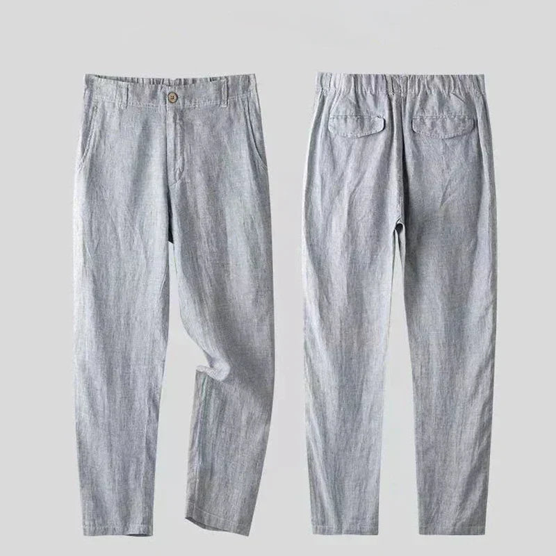 Linen Suit for Men – Lightweight Two-Piece Set with Jacket and Trousers