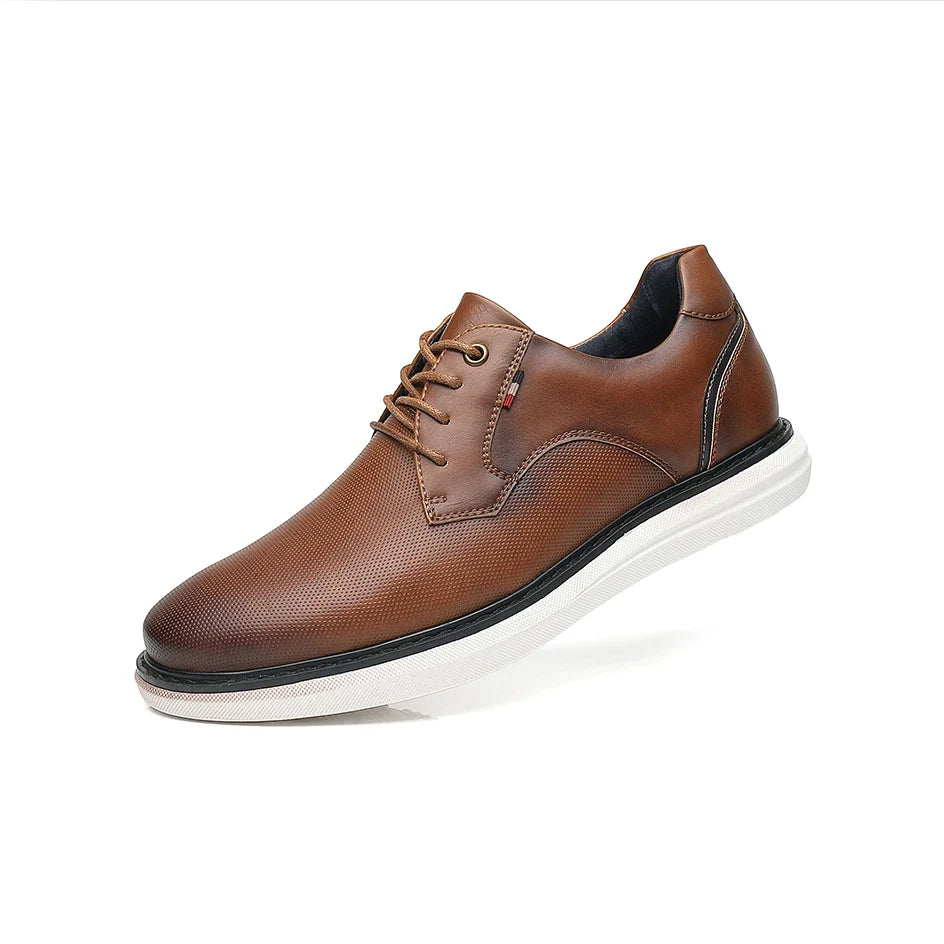Breathable Leather Oxford Shoes – Classic Lace-Up Men’s Dress Shoes