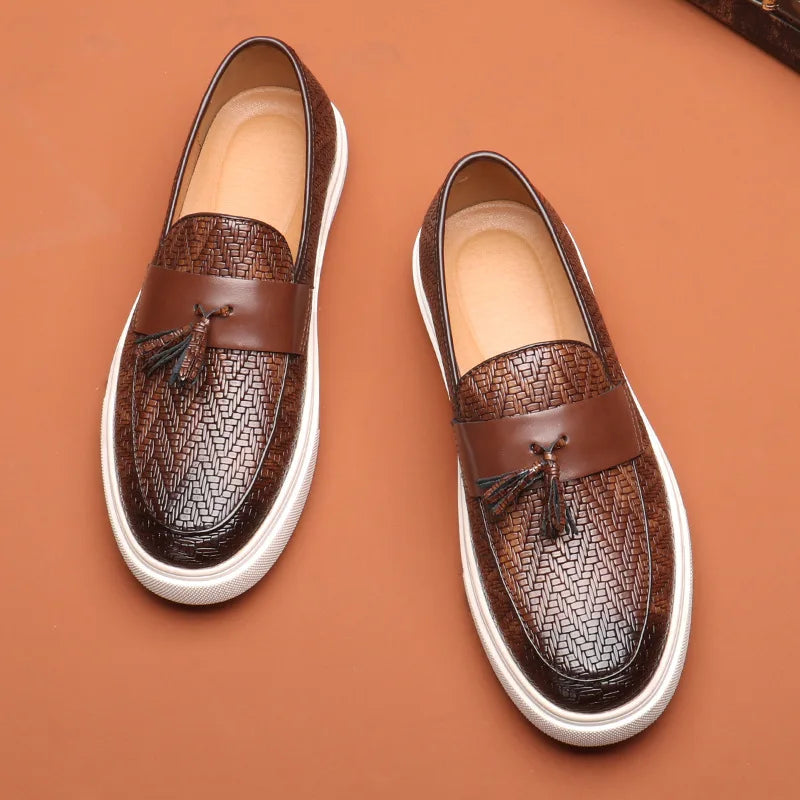 Julien Casual Leather Loafers – Classic Men’s Slip-On Dress Shoes